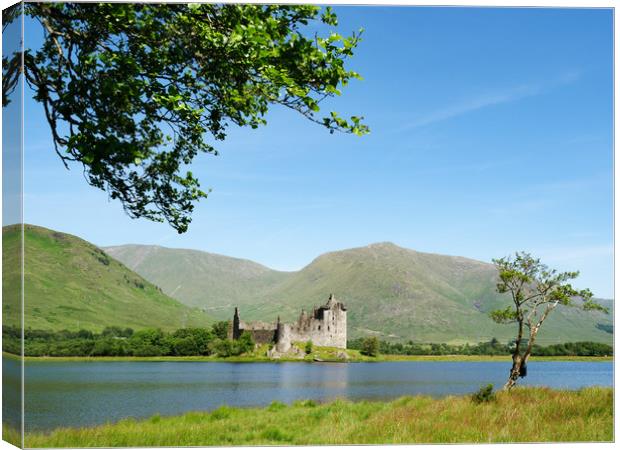 Loch Awe and Kilchurn Castle. Canvas Print by Tommy Dickson