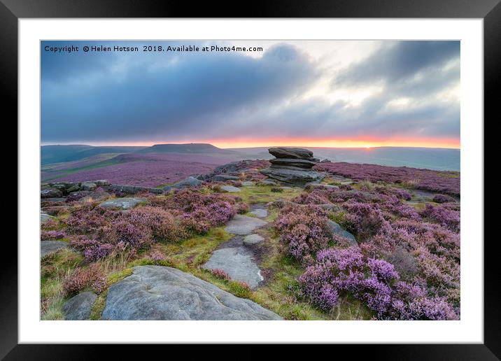 Summer Sunrise in the Peak District Framed Mounted Print by Helen Hotson