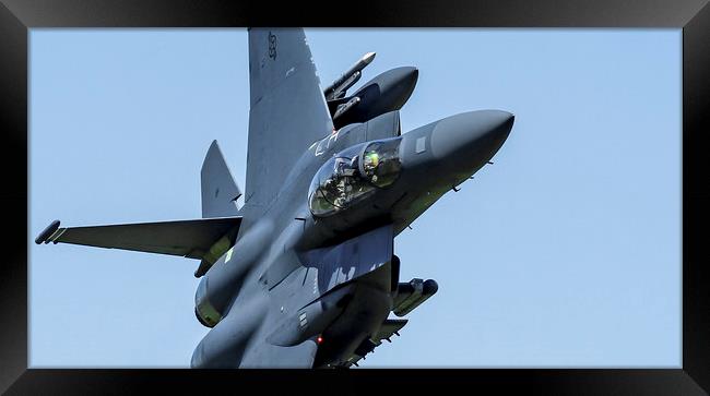 USAF F15E  low level in Wales Framed Print by Philip Catleugh