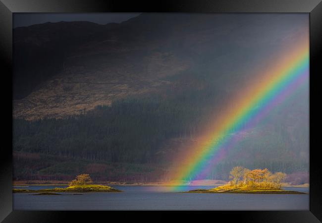 Ballachulish Rainbow Framed Print by Frank Heumann
