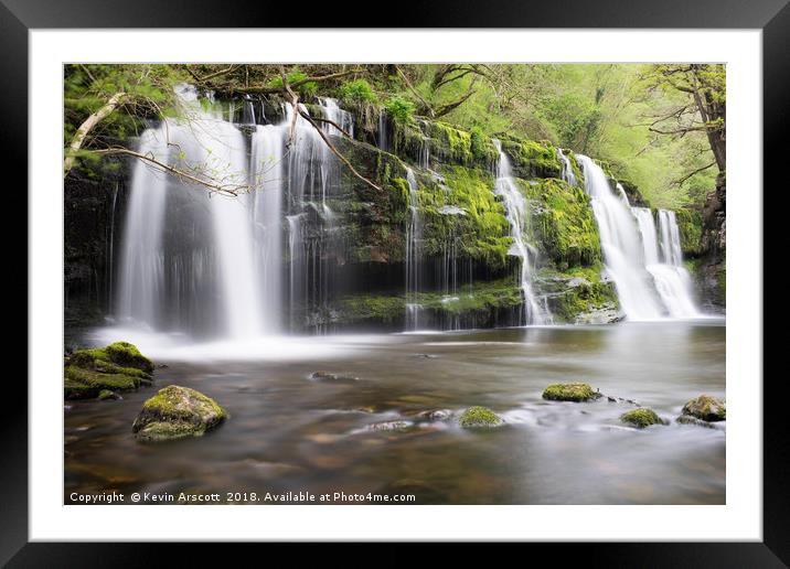 Sgwd y Pannwr Waterfall Framed Mounted Print by Kevin Arscott