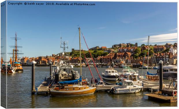 Whitby harbour Yorkshires finest Canvas Print by keith sayer