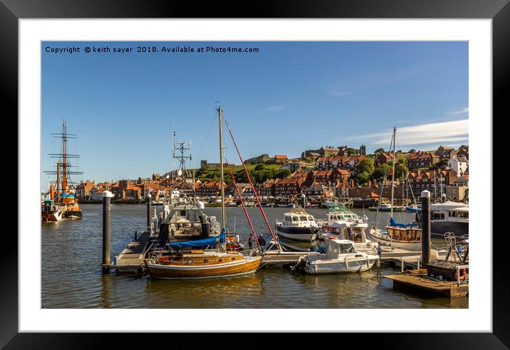 Whitby harbour Yorkshires finest Framed Mounted Print by keith sayer