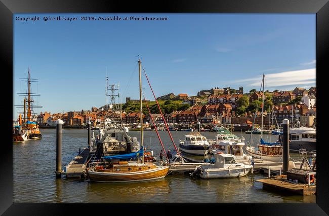 Whitby harbour Yorkshires finest Framed Print by keith sayer