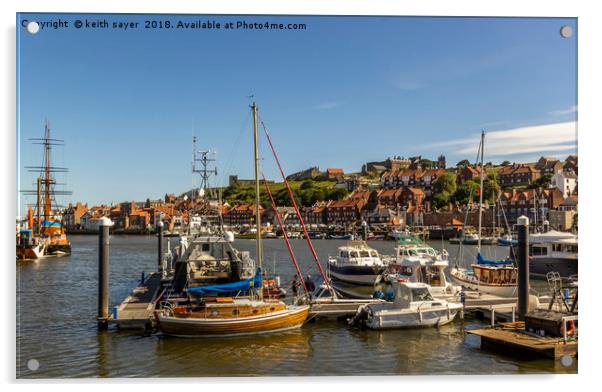 Whitby harbour Yorkshires finest Acrylic by keith sayer