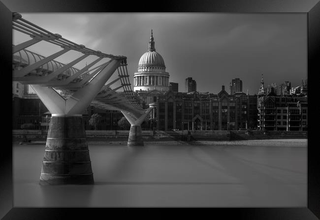 Millennium Bridge London Framed Print by Tony Swain