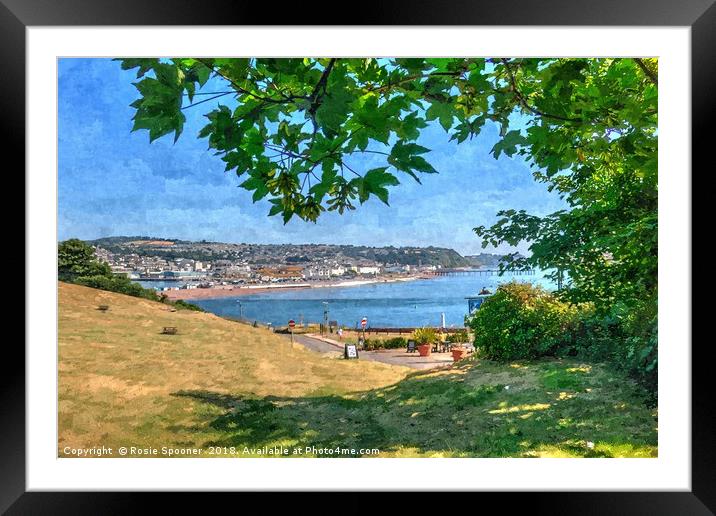 View from Shaldon towards Teignmouth  Framed Mounted Print by Rosie Spooner