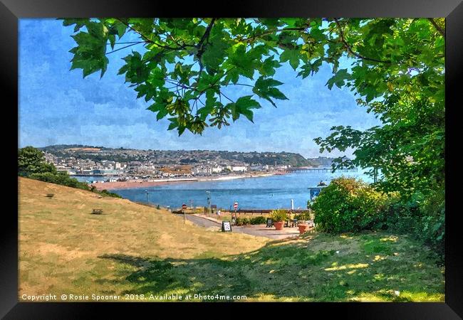 View from Shaldon towards Teignmouth  Framed Print by Rosie Spooner