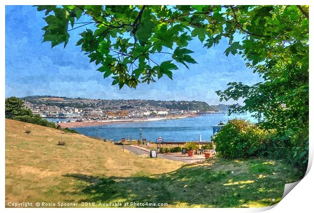 View from Shaldon towards Teignmouth  Print by Rosie Spooner