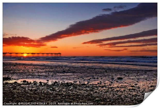 "Saltburn Sunset 3" Print by ROS RIDLEY