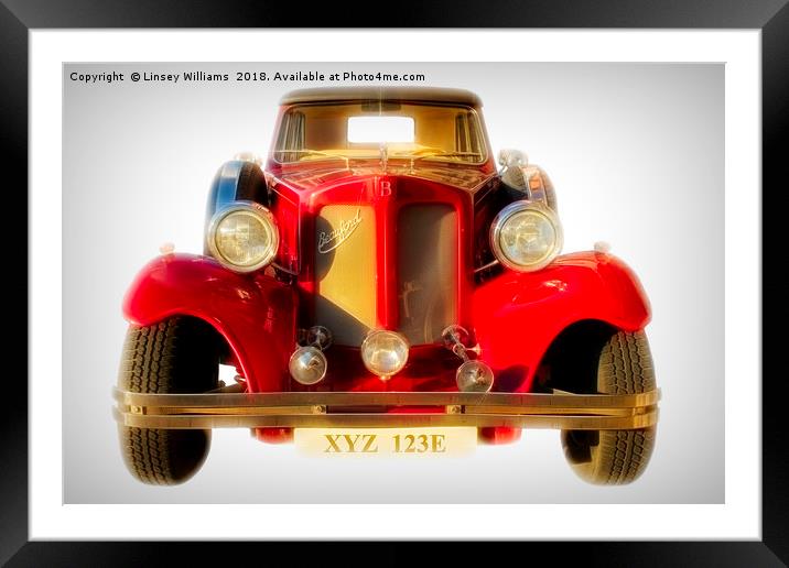 Beauford Classic Car Framed Mounted Print by Linsey Williams