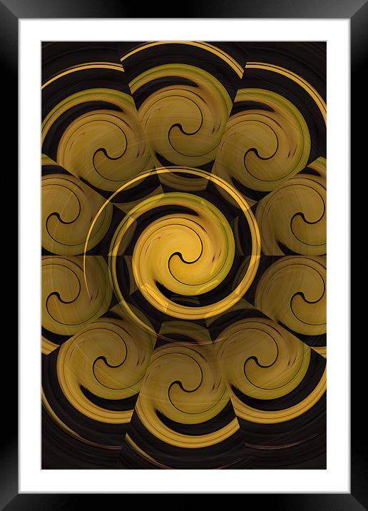 Banana Swirl Framed Mounted Print by kelly Draper