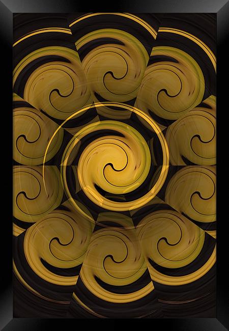 Banana Swirl Framed Print by kelly Draper
