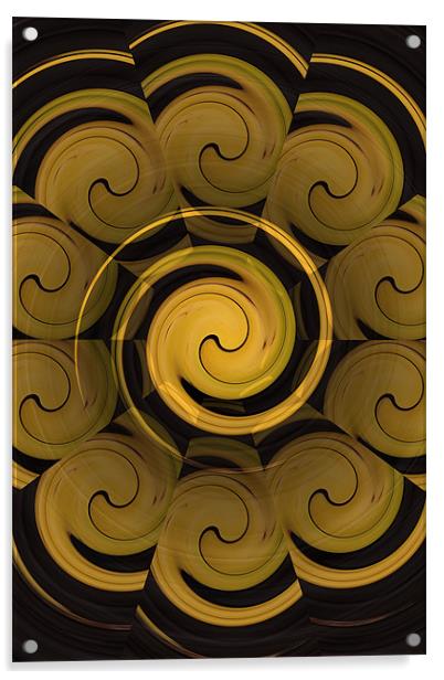 Banana Swirl Acrylic by kelly Draper