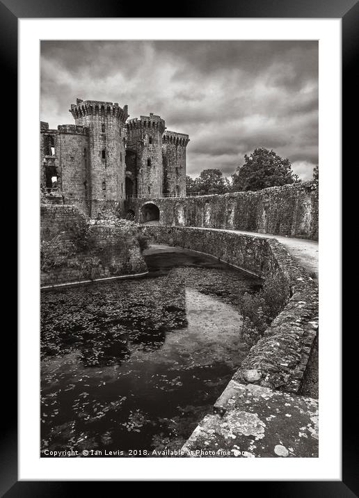 The Castle Moat Framed Mounted Print by Ian Lewis