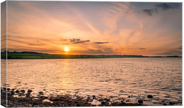 Budle Bay Nature Reserve Sunset Canvas Print by Naylor's Photography