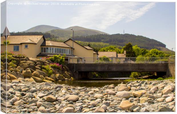 The Glenn river mouth at Newcastle Co Down Canvas Print by Michael Harper