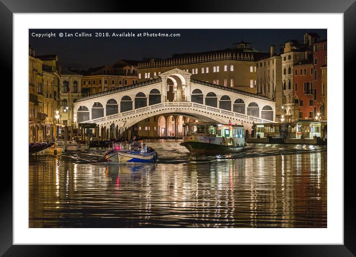 Early Morning Rialto Bridge Framed Mounted Print by Ian Collins