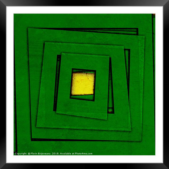 Almost Green Framed Mounted Print by Florin Birjoveanu