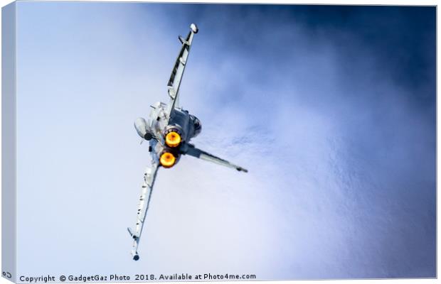 Eurofighter Typhoon afterburner heat haze Canvas Print by GadgetGaz Photo