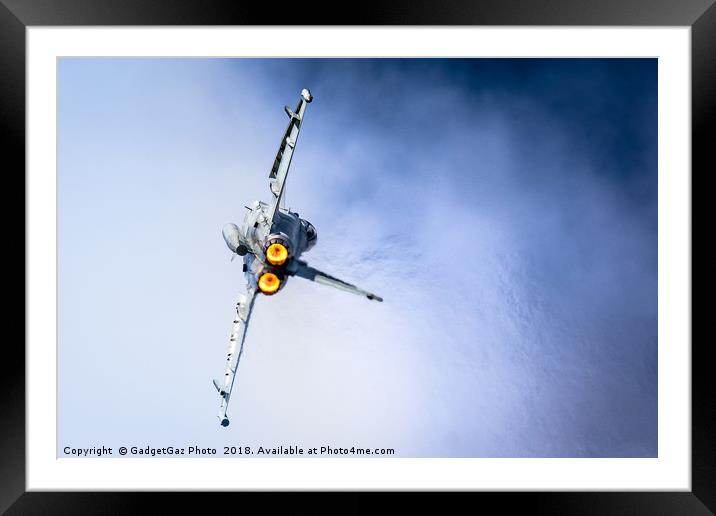 Eurofighter Typhoon afterburner heat haze Framed Mounted Print by GadgetGaz Photo