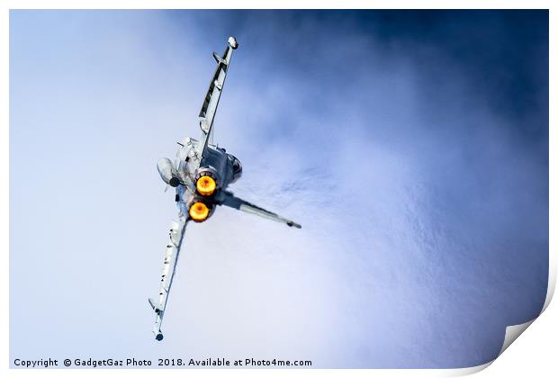Eurofighter Typhoon afterburner heat haze Print by GadgetGaz Photo