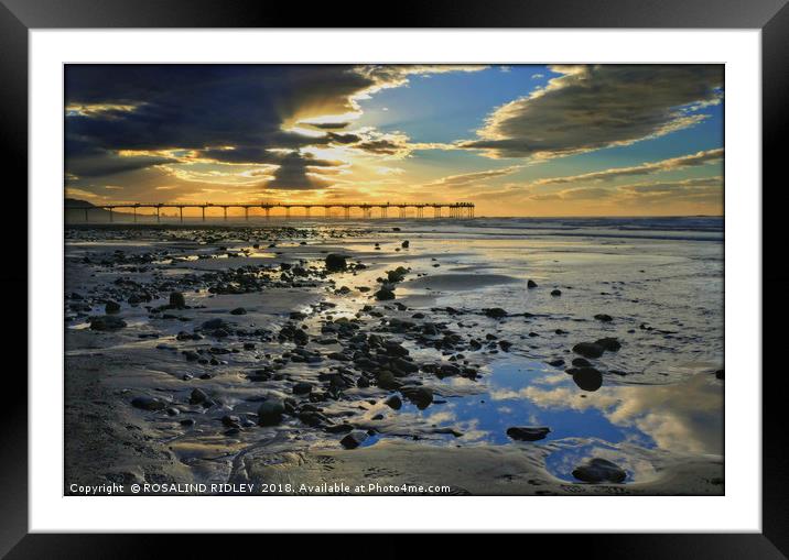 "Clouds in the rock pool" Framed Mounted Print by ROS RIDLEY