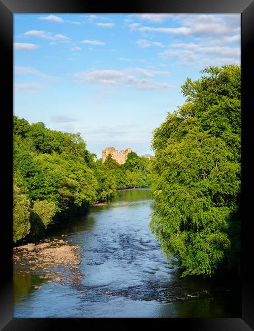 River Teith towards Doune Castle. Framed Print by Tommy Dickson