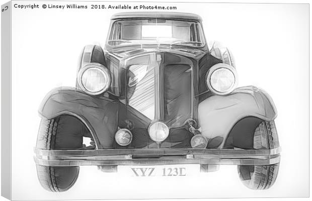 Beauford Classic Car Canvas Print by Linsey Williams