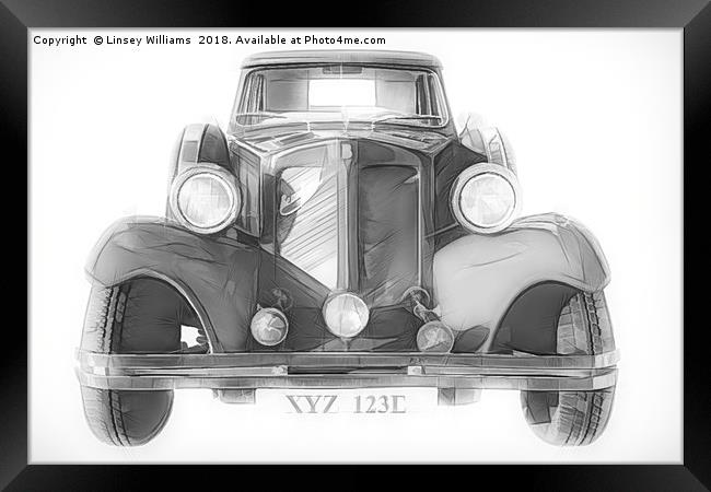 Beauford Classic Car Framed Print by Linsey Williams