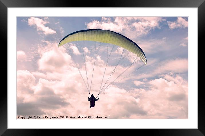 Paragliding Framed Mounted Print by Felix Pergande