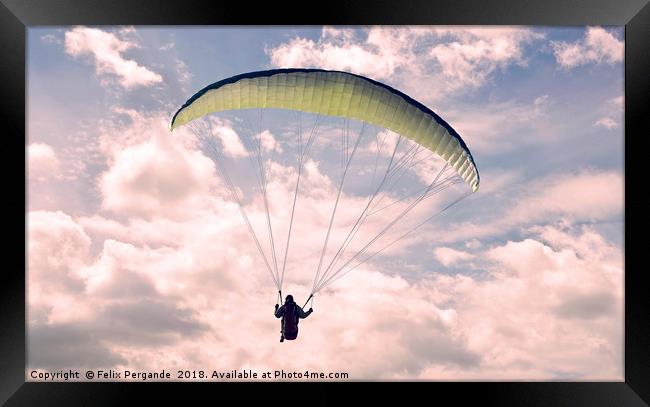 Paragliding Framed Print by Felix Pergande