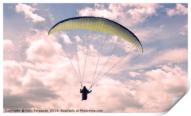 Paragliding Print by Felix Pergande