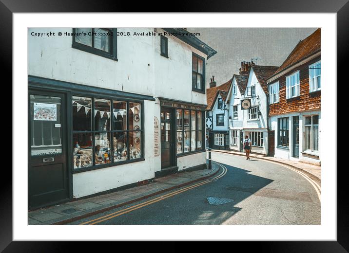 Rye high street East sussex Framed Mounted Print by Heaven's Gift xxx68
