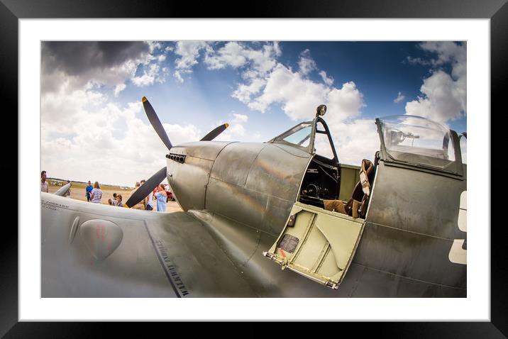The Iconic Spitfire... ready to go Framed Mounted Print by Mike Lanning