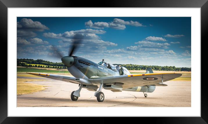 Spitfire MkIX Framed Mounted Print by Mike Lanning