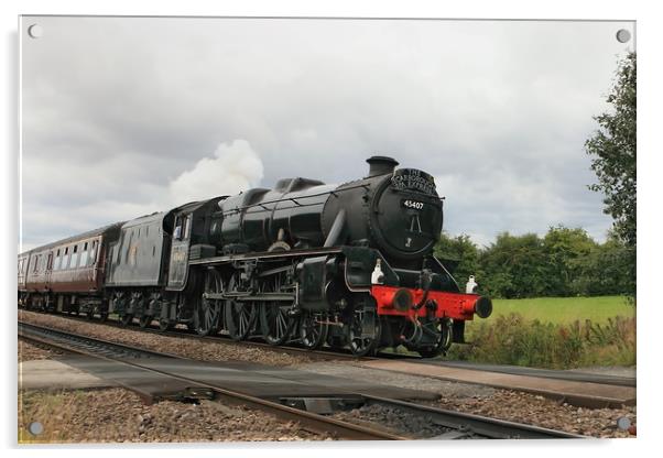 The Lancashire Fusilier Steam Train Acrylic by William A Dobson