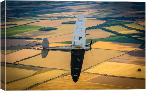 Spitfire MkI in flight Canvas Print by Mike Lanning