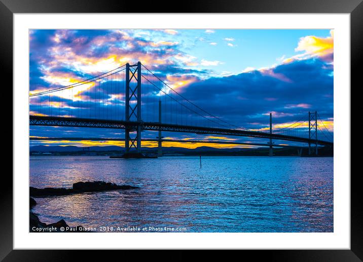 Forth Bridges Framed Mounted Print by Paul Gibson