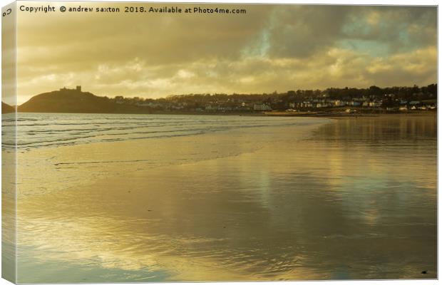 CRICCIETH CLOUDS Canvas Print by andrew saxton