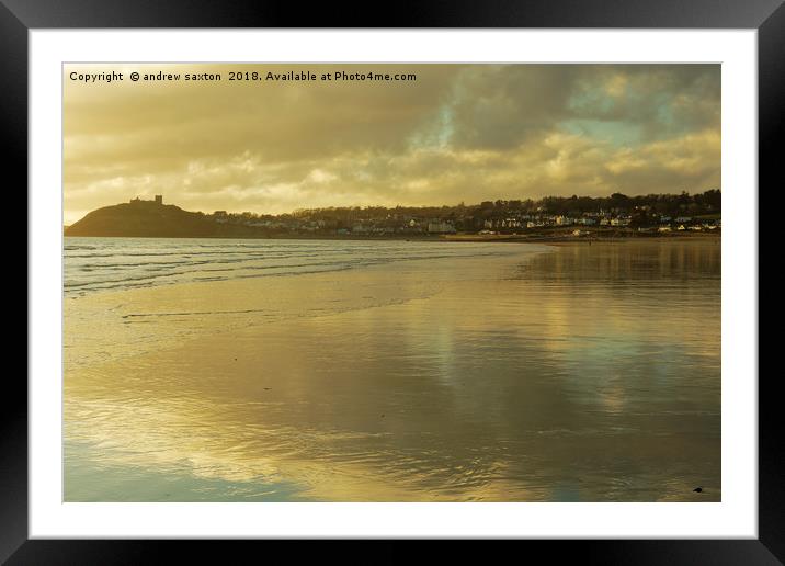 CRICCIETH CLOUDS Framed Mounted Print by andrew saxton