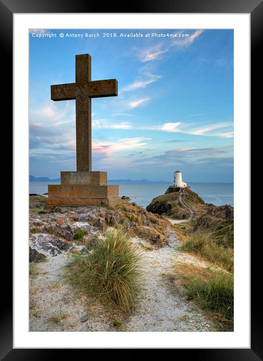 Llanddwyn Island Sunset Framed Mounted Print by Antony Burch