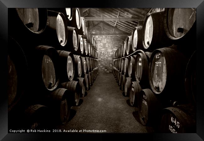 Barrels of Porto  Framed Print by Rob Hawkins