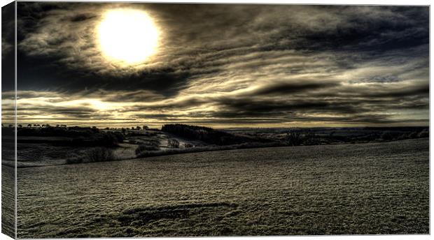 Frost on the Blackdowns Canvas Print by Rob Hawkins