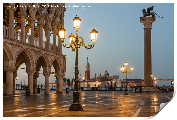 Early Morning Venice Print by Ian Collins