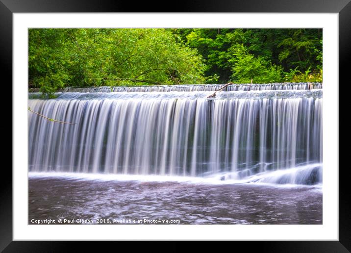 Water Of Leith Waterfall At Dean Village Edinburgh Framed Mounted Print by Paul Gibson