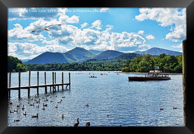 Derwent Water nr Theatre by the Lake. Framed Print by Frank Irwin