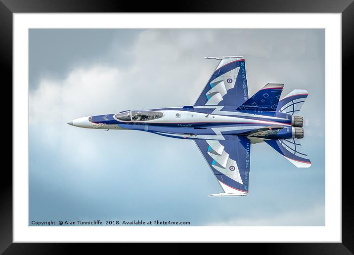 F18 Hornet Framed Mounted Print by Alan Tunnicliffe