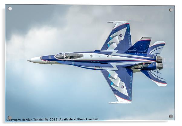 F18 Hornet Acrylic by Alan Tunnicliffe