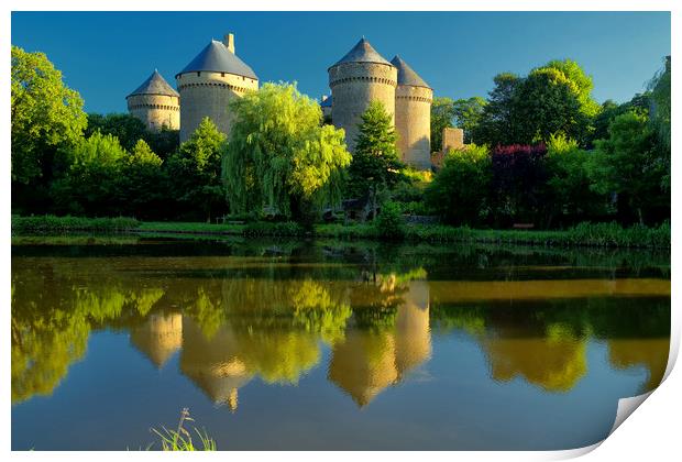 The Chateau at Lassay les Chateaux Print by Rob Lester